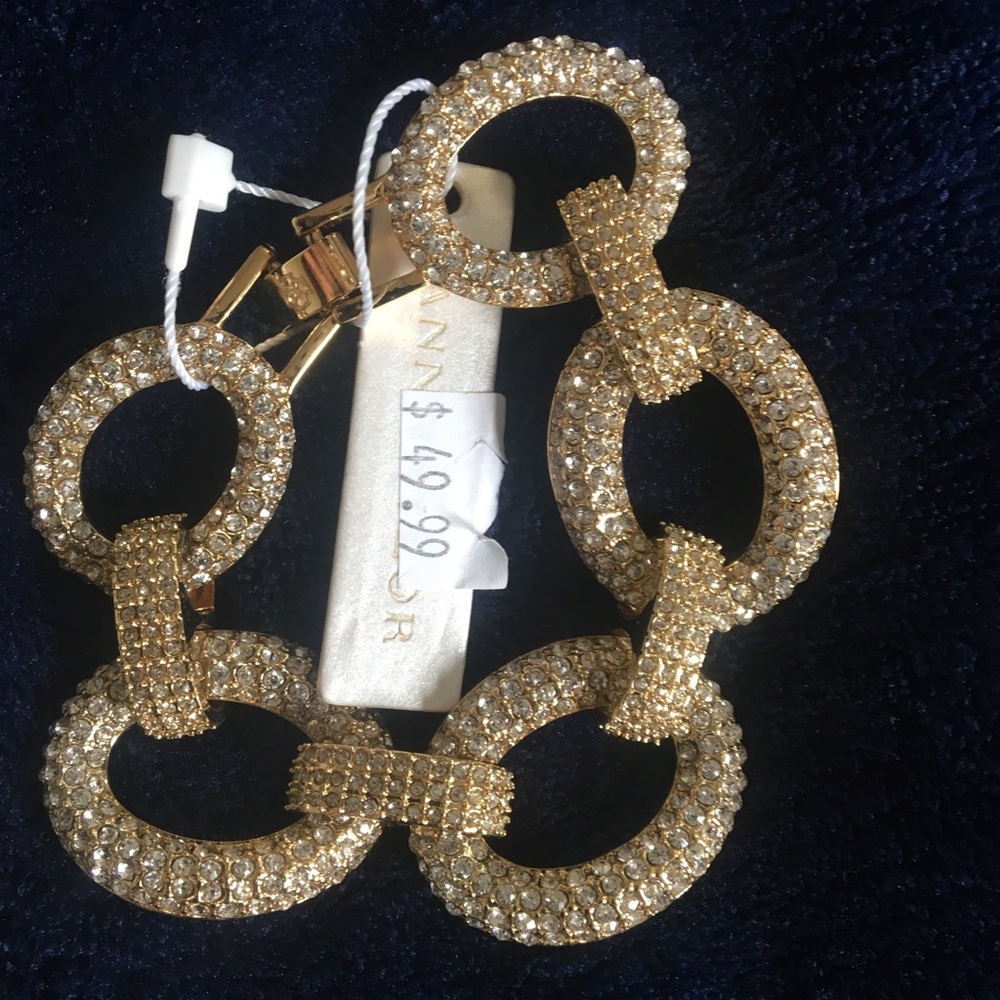Ann Taylor Gold and Gemstone Loop Bracelet